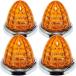 24V �g���b�N�p LED �}�[�J�[�����v �T�C�h 8�ʃN���X�^���J�b�g�d�l 16LED ���b�L�����O �ėp 4�� (�I�����W�����Y)