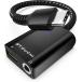 USB Type C to 3.5mm �C���z���ϊ��A�_�v�^�[ 2in1 DAC���� 24bit/96kHz Hi-Fi���� (�u���b�N)