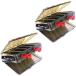 искусственная приманка кейс коробка для рыболовной снасти 10шт.@ место хранения x 2 шт. комплект рыбалка инструмент черный маленький 