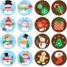 Рождество наклейка roll круг .... наклейка 1000 листов 2.5cmme Lee Рождество Santa Claus A(A модель )