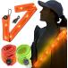  running light LED belt reflector nighttime safety USB charge ... reflection band luminescence fluorescence bicycle ( orange, S)