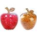  яблоко Kirakira crystal фэн-шуй item интерьер произведение искусства украшение .. Apple .. выше яблоко 2 шт. комплект красный желтый ( красный желтый )