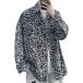 a spec rusio рубашка с длинным рукавом модный casual рубашка Leopard черный ( Leopard черный, M)