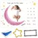 .. art month . photo mat baby photographing sheet thin blanket baby growth record present MDM( pink )