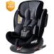 360° 回転式 チャイルドシート 新生児〜12歳頃対象 ISOFIX対応 シートベルト固定 MDM(ブラック, one size)