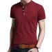  Captain * Kei casual частота цвет рубашка короткий рукав мужской ( wine red, XL)