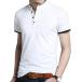  Captain * Kei casual частота цвет рубашка короткий рукав мужской ( белый, L)