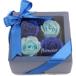  soap flower gift box soap. flower present birthday Mother's Day etc. ( blue )