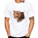  футболка кошка интересный Trick искусство casual простой Brown кошка XXL( NO.4, 2XL)
