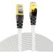 ڸߴʡCAT7STP ®LAN֥ 10Gbps/600MHz RJ45 եåȥ󥿡ͥåȥ֥ MDM(ۥ磻,  3M)