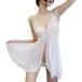  передний открытие sexy baby doll женский симпатичный модный взрослый популярный оборка кружевная лента ( белый, Free Size)