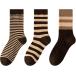  носки женский окантовка чай цвет носки 3 пар комплект ( Brown, Free Size)