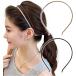  лента-ободок лента для волос искусственная кожа маленький глаз модный взрослый casual простой Корея способ 2 шт. комплект ( чай с молоком + темный шоко )