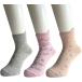  носки женский уход носки 3 пара комплект с одной стороны ..... резина свободно ( бежевый, розовый, серый, голубой, 22.0-24.0 cm)