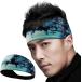  лента для волос мужской спорт пот прекращение головная повязка UPF50+. пот скорость . антибактериальный спорт ta- van внутренний колпак ( искусство зеленый )