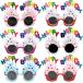  день рождения день рождения очки очки 6 шт. комплект кекс party очки HAPPY BIRTHDAY( розовый * голубой * красный * лиловый )