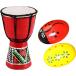  Jean be futoshi hand drum hand drum ethnic musical instrument mala rental attaching percussion instrument ( 20cm)