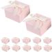 AllBright подарочная коробка коробка упаковка подарок одноцветный маленький квадратный лента имеется мелкие вещи сладости 12 шт. комплект ( розовый )