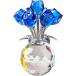  crystal роза .. нет цветок искусственный цветок роза интерьер подарок ( голубой, 8.8x12.3cm)