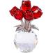  crystal роза .. нет цветок искусственный цветок роза интерьер подарок ( красный, 8.8x12.3cm)