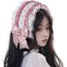  Лолита головной убор лента-ободок кружевная лента Gothic and Lolita украшение для волос ..meidorose pink(rose pink, стандартный )
