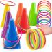  колесо бросание комплект цветные конусы колесо .. игрушка ребенок вне развлечение игрушка инструмент игра взрослый упаковочный пакет имеется ( многоцветный )