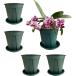  горшок с разрезом цветочный горшок пластик корень коррозия . предотвращение низ тарелка есть декоративное растение цветок 5 шт. комплект ( зеленый, 5 номер )