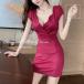  One-piece женский красивый . тугой Mini sexy девушка из кабаре Cabaret Club Club ho стерео s. вода коктейль MDM ( wine red, S)