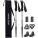 HAWK GEAR Hawk механизм альпинизм stock треккинг paul (pole) легкий 2 шт. комплект (New metal черный, one размер )