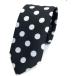  длинный хит товар сделано в Японии 6cm большой точка полька-дот рисунок галстук черный / белый ( черный / белый )