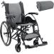 инвалидная коляска самоходный складной легкий compact инвалидная коляска поясница поддержка . поломка алюминиевый педаль доска. высота настройка безопасность ремень MDM( серый . черный )