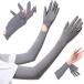  гетры для рук женский UV cut охлаждающий длинный палец . до полный покрытие f "губа" specification солнцезащитное средство UPF+50( темно-серый )