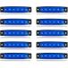  боковой маркер (габарит) led 12v 24v двоякое применение 6 полосный маркер (габарит) лампа грузовик встраиваемый светильник освещение 10 шт. комплект MDM ( голубой )
