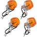 �o�C�N �E�C���J�[ CB ���P�x �I�����W �A���o�[ 12V �ėp CB250T CB400F CL350 4�� (�V���[�g�X�e�[)
