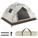  легко собирающаяся палатка 3 человек для 4 человек для палатка-купол легкий водонепроницаемый парк uv обработка ультрафиолетовые лучи предотвращение кемпинг уличный ( бежевый, 4 человек )