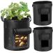  нетканый материал посадочная машина pot 10 галлон глубокий type корень коррозия . предотвращение чёрный 3 шт. комплект H40xD35 садоводство овощи ( черный, 40x35cm)