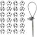 wa ear clip wire rope clip stainless steel steel 24 piece entering cable clip cable fixation metal fittings rope cease metal fittings ( M2)
