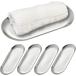  wet towel oshibori tray set business use wet towel oshibori receive cache tray stainless steel ( silver, 5 piece )