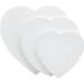  canvas painting materials Heart hexagon round shape 3 size picture board wooden frame ( white )
