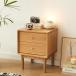  боковой стол прикроватный стол ночной столик шкаф дуб из дерева MDM( натуральный, ширина 40x глубина 30x высота 50cm)
