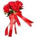 u Eddie ng bouquet artificial flower rose wedding wedding photographing properties bride flower bouquet bouquet ( red )