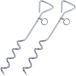  dog paul (pole) screw peg wire embedded Lead anchor walk ( silver )