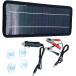  solar panel battery charger car bike 12V 5W boat charge maintenance ( Black)