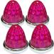 24V �g���b�N�p LED �}�[�J�[�����v �T�C�h 8�ʃN���X�^���J�b�g�d�l 16LED ���b�L�����O �ėp 4�� (�s���N�����Y)