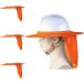  helmet sunshade installation for 4 piece set safety helmet sunshade visor mesh neck tare. middle . measures ( orange )