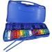  metallophone 25 sound percussion instruments music education for colorful stand attaching carrying convenience ( blue )