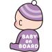 �J�[�}�O�l�b�g�X�e�b�J�[ BABY ON BOARD �Ԃ���񂪏���Ă��܂� IN CAR �x�r�[�I���{�[�h �J�[�p�i MDM(�����T�C�Y)