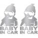 �x�r�[�C���J�[ �X�e�b�J�[ BABY IN CAR �ԗp �Z�[�t�e�B�T�C�� �Ԃ���񂪏���Ă��܂� ���ˑf�� (�V���o�[,  �t���[)