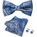  бабочка галстук pocket square запонки кнопка 3 позиций комплект формальный свадьба party MDM (12634-JP309b)