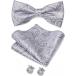  бабочка галстук pocket square запонки кнопка 3 позиций комплект формальный свадьба party MDM (12634-JP301b)